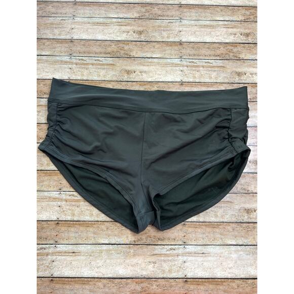 Mossimo Women's Shortsie Swim Shorts Olive Green XL - Picture 1 of 3